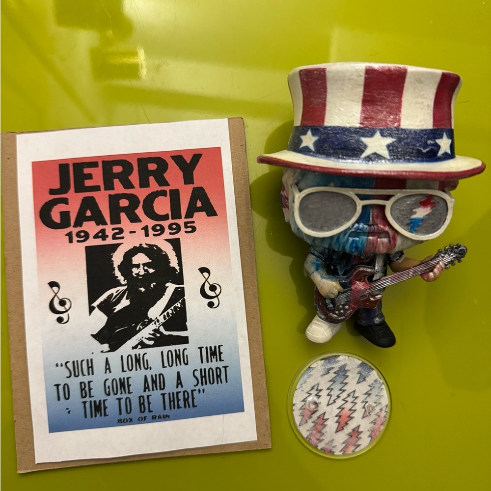 Funko POP! Rocks Jerry Garcia #61 [custom Jerry as Uncle Sam] with Bolt